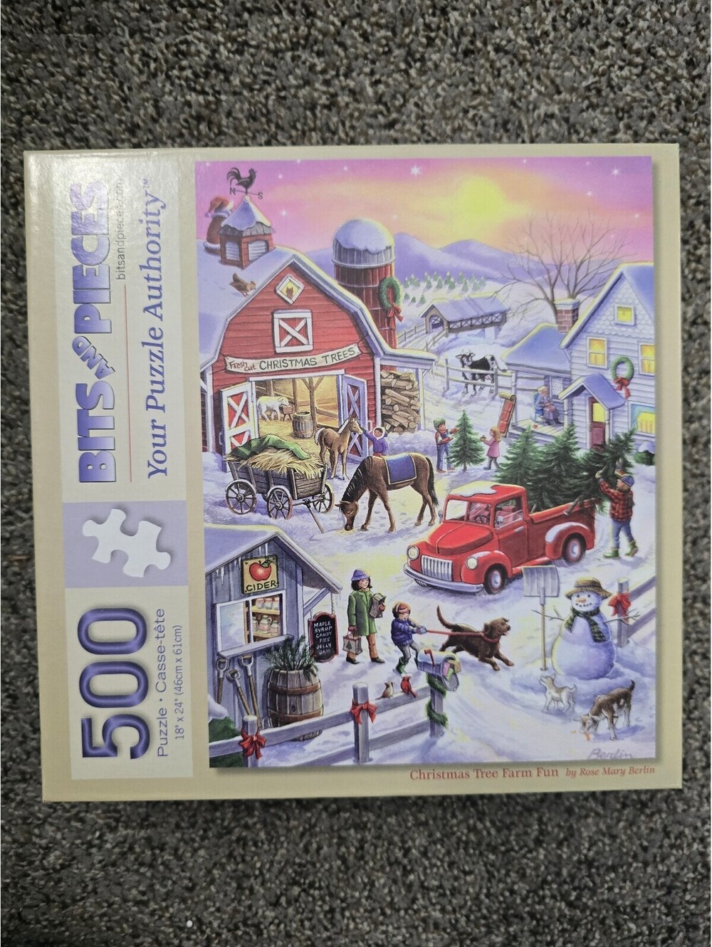 Bits and Pieces Christmas Tree Farm Fun 500 Piece Puzzle